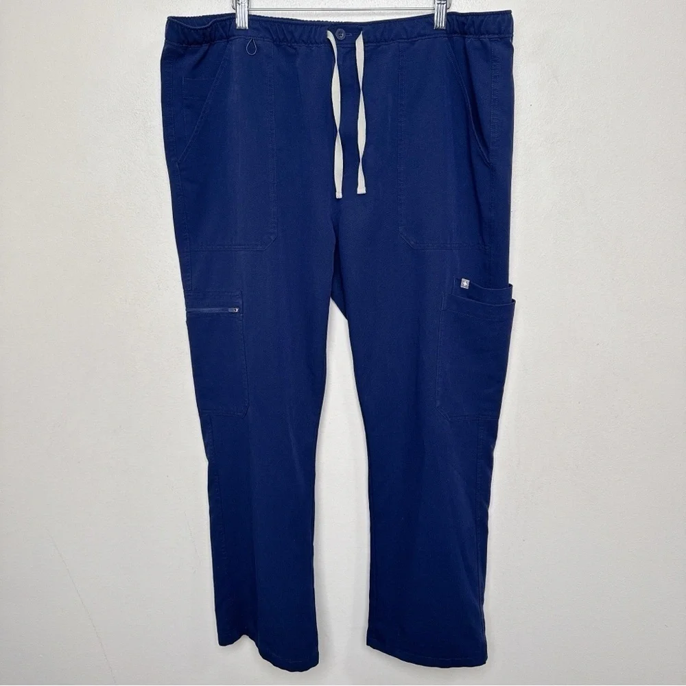 Figs Mens XXL Cairo Cargo Scrub Pants Blue Navy
